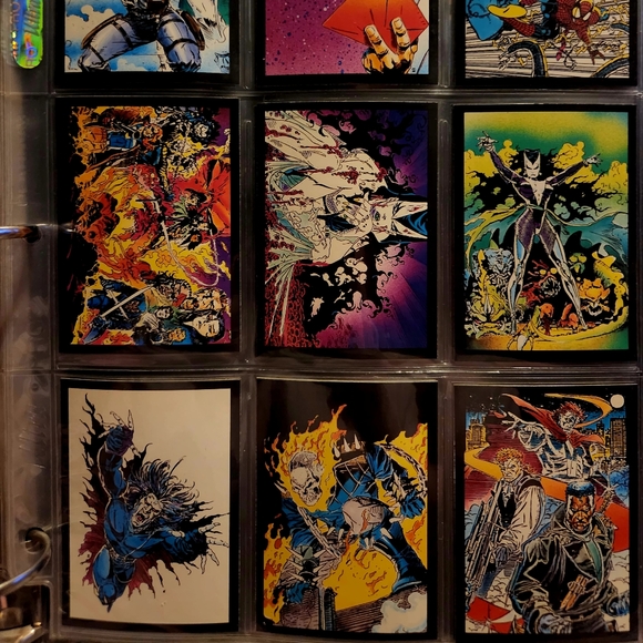 1992 ghost rider some glow in the dark sheet of 9 cards. - Picture 2 of 13